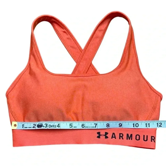 Under  Armour, Cross Back Sports Bra, Small, Orange 🏃♀️➡️ - Picture 4 of 8
